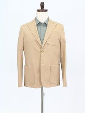 Express 38R Brown Sport Coat Blazer Jacket Solid 2-Button Cotton Blend