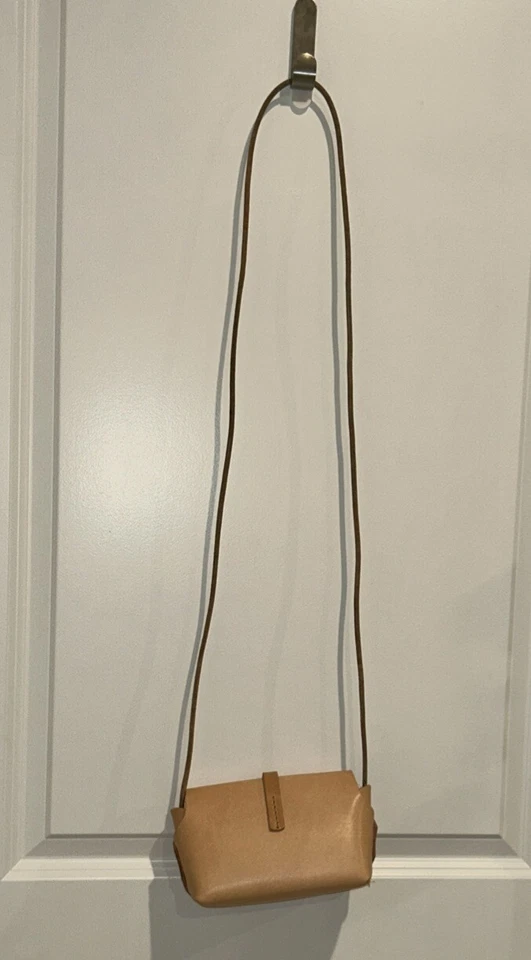 Bolso Bandolera MICHAEL GREEN EE. UU. Cuero Melocotón-Vintage Foto 3 de 4