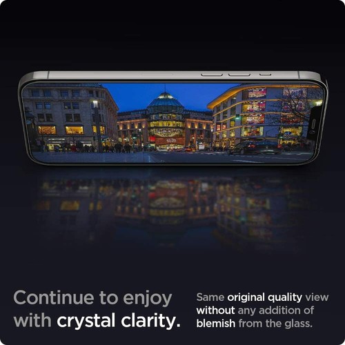 iPhone 12 Pro Max Pro Mini Spigen EZFIT Sensor Ochrona Ochrona Screen Protector - Zdjęcie 16 z 32