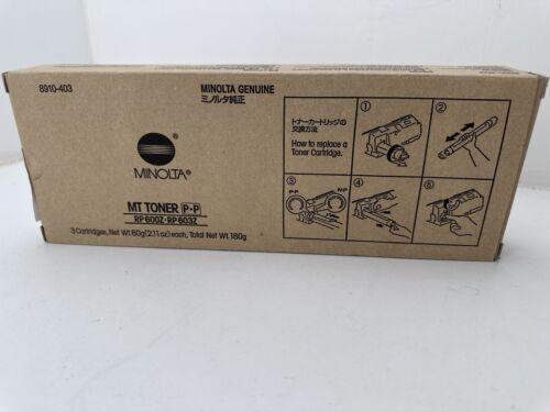 GENUINE MINOLTA 8910-403 Toner Minolta RP600-RP603Z. OEM Toner ( 3 tubes) - Picture 2 of 3