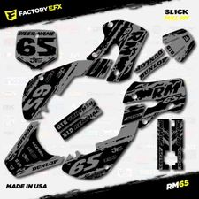 Black & Gray Slick Graphics Sticker Kit fits Suzuki RM65 RM 65 01-22 Decals