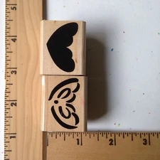 Double Stamps - Background with Outline Frame - Small Butterfly