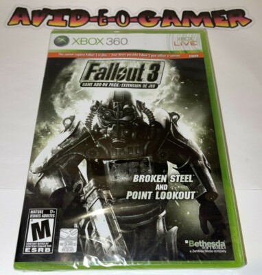 Fallout 3 Game Add On Pack Broken Steel & Point Lookout Xbox 360 NTSC NEW Sealed