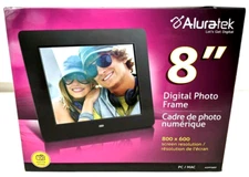 Aluratek 8 Inch LCD Digital Photo Frame with Auto Slideshow Using USB SD/SDHC.