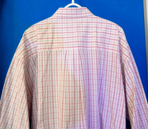 Wrangler 100 % atmungsaktive Baumwolle Button Down Hemd-XXL, rosa & grau multi kariert - Bild 12 von 16