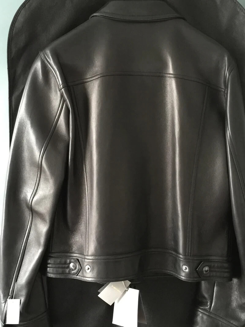 TOM FORD Leather Men's Jacket  40 Medium  Dark Gray  Brand New MSRP $7500 image 6