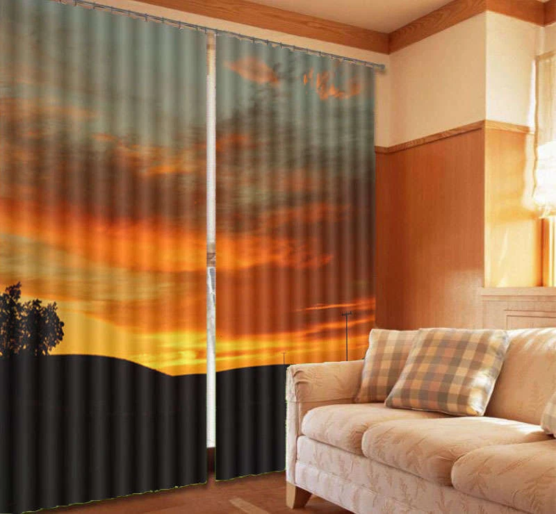 01 Beautiful Sundowners 3D Curtain Blockout Photo Print Curtains Fabric Window