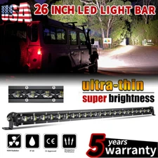 Slim 26"inch 600W Led Light Bar Spot Flood Fog Combo Work Ford Truck SUV ATV UTV