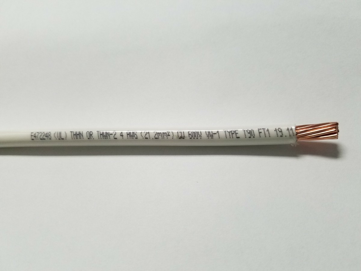 100' EA THHN THWN 4 AWG GAUGE WHITE | eBay