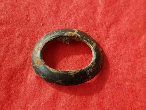 Superb Medieval bronze buckle missing  pin in Age, Please read description L54p