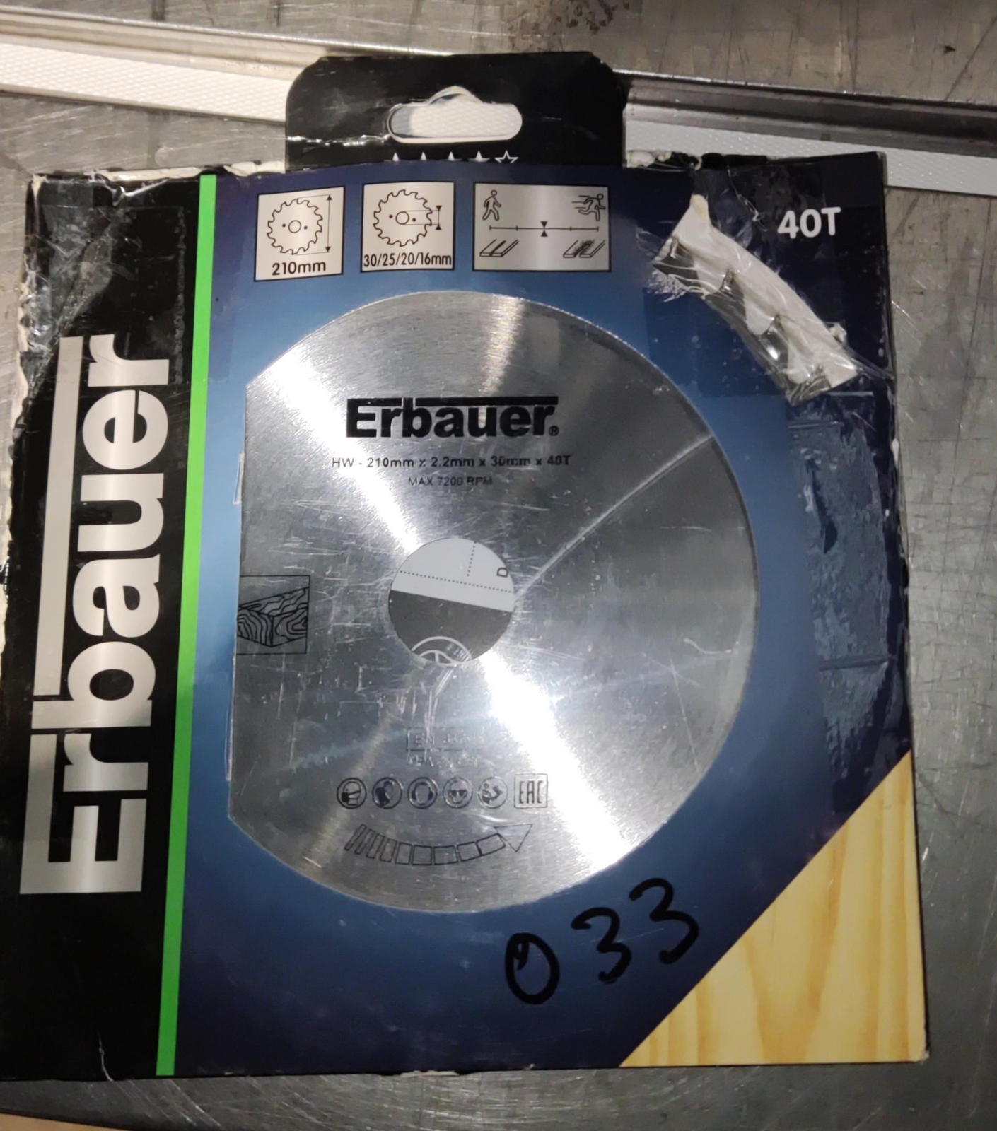 Erbauer Wood 40T Circular saw blade (Dia)210mm