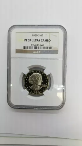 1980-S 69 Proof Susan B Anthony One Dollar $1 Coin - NGC PF 69 Ultra Cameo