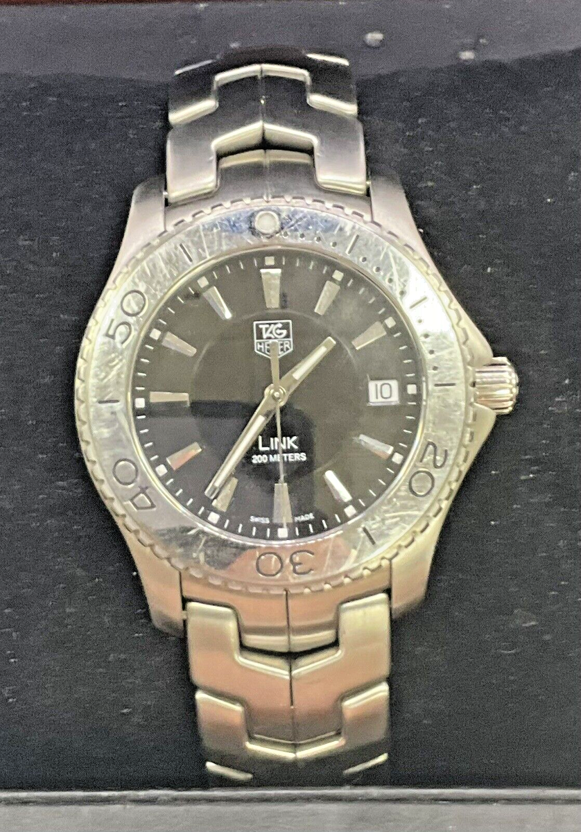 TAG Heuer Link 自動巻き 200m防水 2007 Men's Tag Heuer WJ1110-0 38mm Link Stainless Watch with