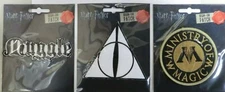 ATA-BOY HARRY POTTER MINISTRY OF MAGIC MUGGLE IRON ON PATCH LOT (3) NEW 