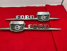 1959 59 Ford F600 Truck Hood Emblem Badges Set Two Pair Oem Left Right Side