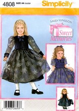 Simplicity Daisy Kingdom Pattern 4808 Dress, Jacket 3-6, Doll Clothes free ship