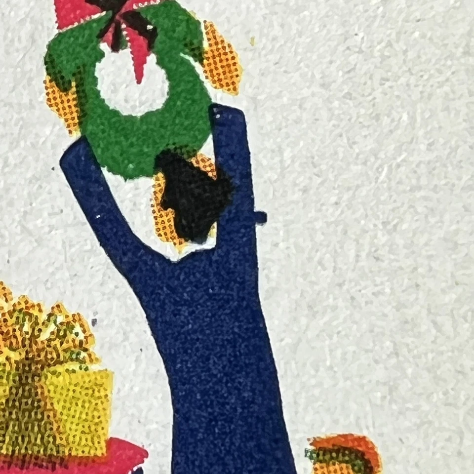 ERROR 1961 CHRISTMAS SEAL BLOCK WITH BLUE DOT NEAR SHOULDER MNH - Image 2 of 4