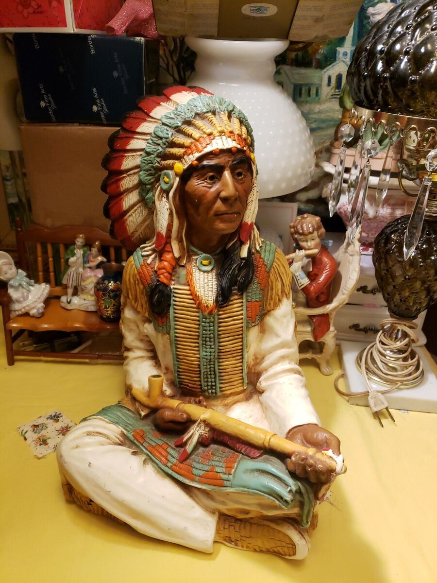 Vintage Universal Statuary 1980 #691 Native American Chief Vintage Universal Statuary 1980 #691 Native American Chief