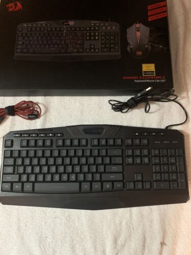 Redragon S101 Gaming Keyboard and Mouse Combo RGB LED Backlit and Red - Picture 3 of 9