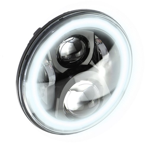 Eagle Lights 7" Black Gen 2 LED Headlight Spot Light Kit & Ring Harley Touring - Picture 5 of 16
