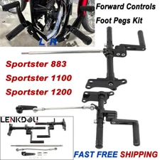 For Harley CNC Forward Controls Pegs Levers Linkages Sportster XL 883 1200 86-03
