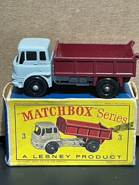 マッチボックス No.3 BEDFORD TIPPER TRUCK レズニー Lesney Matchbox Series #3 Bedford 7 1/2 Ton Tipper Truck, 1
