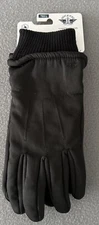 Dockers Gloves Men's Size L Black Lined For Warmth Easy Texting Always Cozy Warm