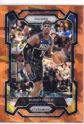 2023-24 Panini Prizm NBA Basketball No. 77 Buddy Hield Orange Ice Prizm