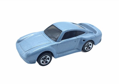 Hot Wheels Porsche 959 Car Light Blue 5 Spoke Wheels Die Cast 1/64 Scale Loose - Picture 2 of 8