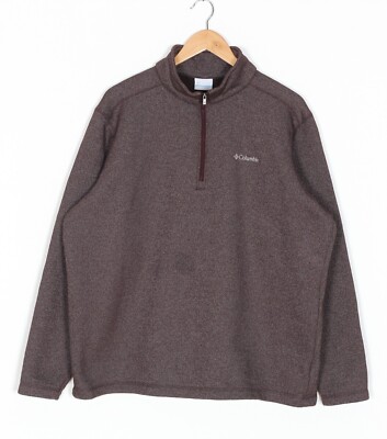 COLUMBIA Half Zip Fleece Lined Pullover Jacket Men Size XL MJ5707