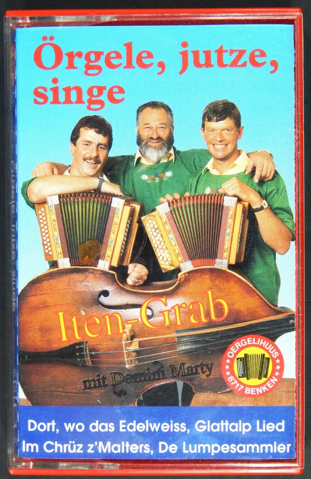LOT OF 3 SWISS FOLKLORE MUSIC CASSETTE TAPES 1980-90s FYRAABIG STIMMIG ORGELE Foto 3 de 4