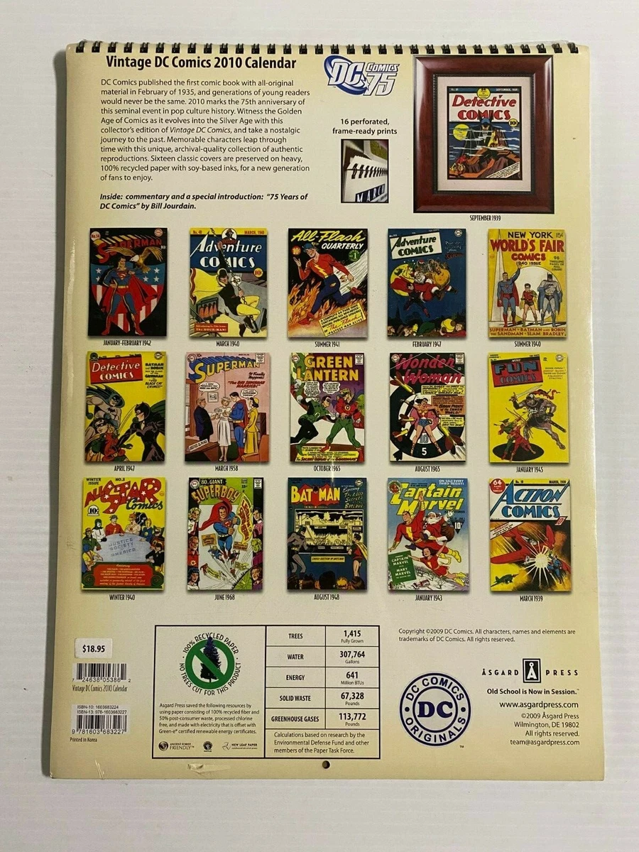 Detective Comics #31 Calendar Sep 2009 - Dec 2010 Frame Ready Covers | eBay