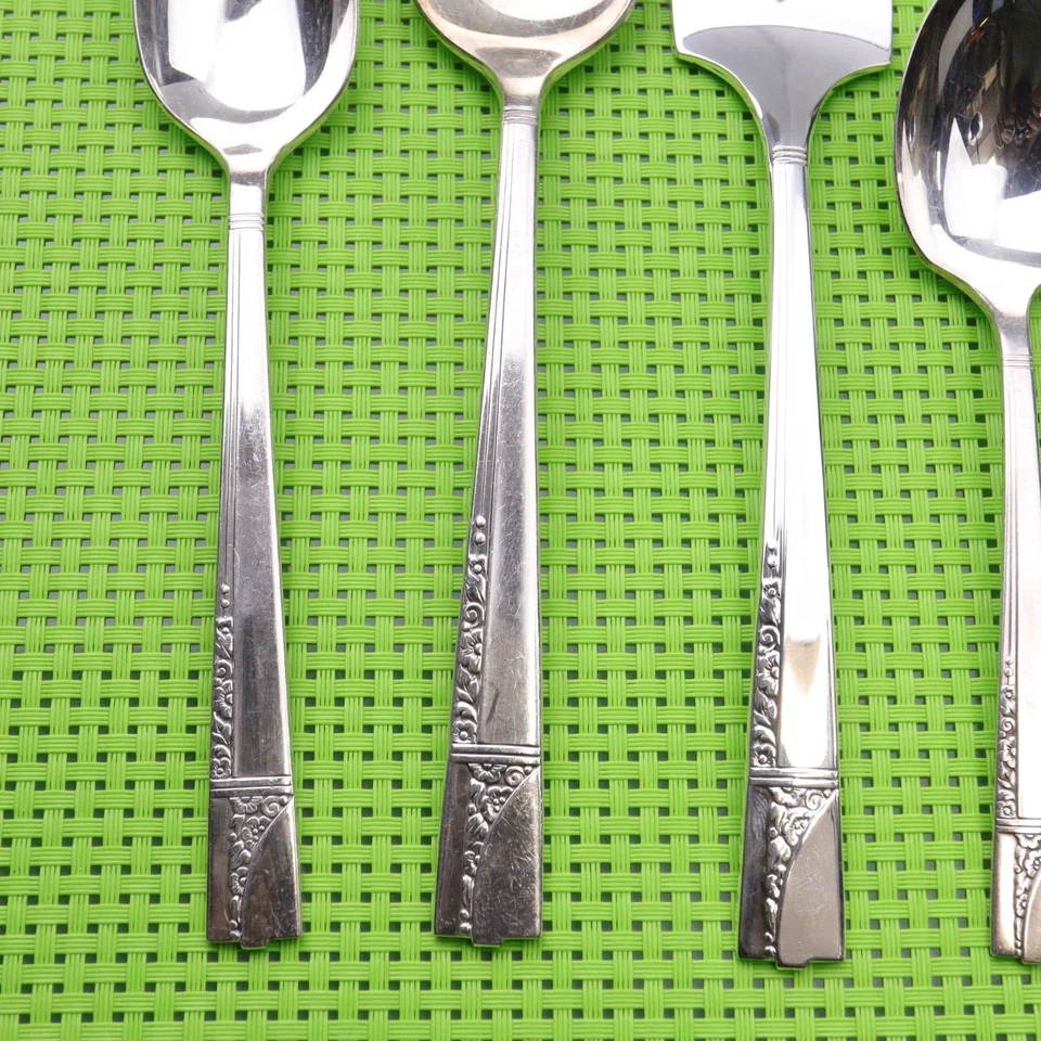 1937 CAPRICE Silver Plate Flatware Silverware 6 Mixed Replacement Pieces - Image 2 of 4