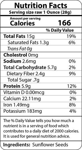 Organic Sunflower Seeds-Kernels-Hulled Raw non-GMO Unsalted Keto Vegan - Picture 6 of 6