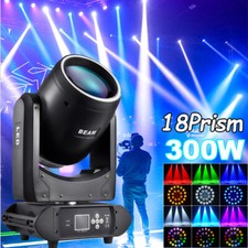 300W LED 18Prism Moving Head Light Beam Stage DMX Spot Disco Party DJ Lighting