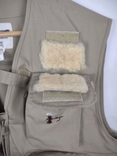 Vintage Fly Fishing Vest Rare Wulff Stream Designs Beige | Size M - Picture 6 of 8