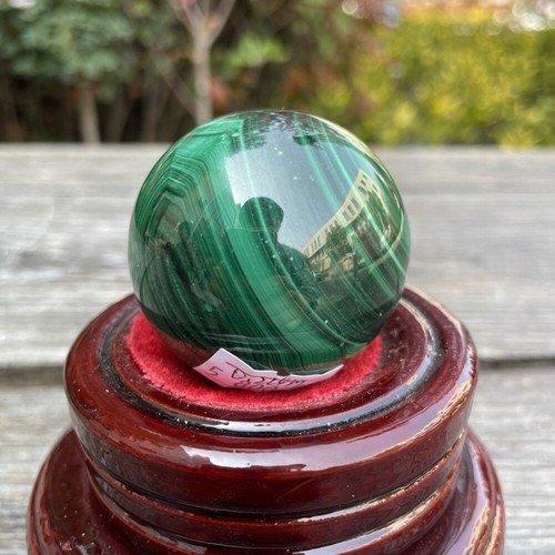 0.4LB 1.8" Natural Malachite Sphere Quartz Crystal Ball Healing Reiki Gift - Picture 2 of 10