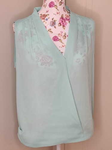 Valleygirl Mint Green Size 12 Sheer Top Shirt Sleeveless BNWT - Picture 2 of 6