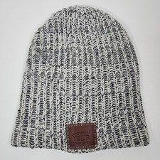 LOVE YOUR MELON Black White Gray Knit Beanie Hat One Size Made In USA