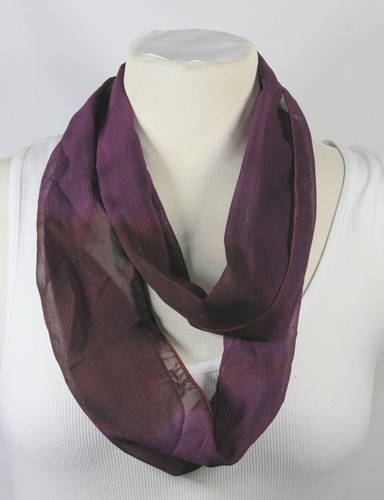 Infinity Schal, lila Farbmotiv, Chiffon, Handarbeit, super für Urlaub - Bild 16 von 24