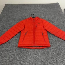 LL Bean Puffer Jacket Kids S 8 Red Down Hooded Winter Gorpcore