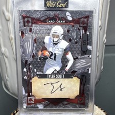 1/1  NUMBEREDWild Card 2023 5 Card Draw Tyler Scott Autographed Football 5CDM-96