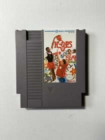 Hoops Game Nintendo NES with Box and Jaleco Brochure Retro Video Games Untested
