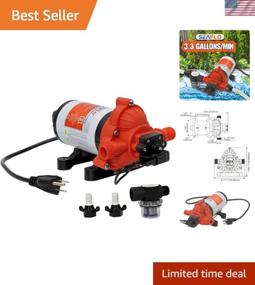 #ad Quiet 33 Series Water Pressure Pump 115V 3.3 GPM for Homes amp; Off Grid Living $202.99