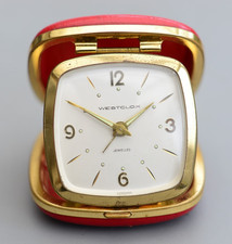 Vintage WESTCLOX Jewelled Germany Travel Alarm Mechanical Clock Working