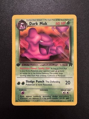 Pokémon TCG Team Rocket Dark Muk First Edition 41/82 LP
