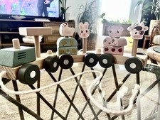 Zookabee Stacking Farm Animal Train with Pull String Toy