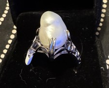 Large Cultured Baroque Freshwater Pearl Rhodium Over Sterling Super/SIZE 12/NWT