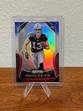 Hunter Renfrow 2019 Panin Prizm Rookie Card RC #357 Red White Blue Prizm Raiders. rookie card picture