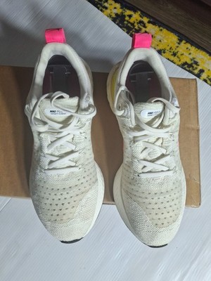 Nike Womens React Infinity Run FK 2 DJ5396-100 White Running Shoes Sneakers Sz 8